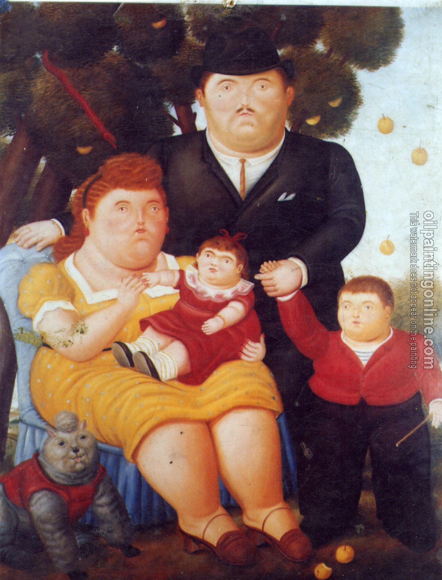 Botero, Fernando - Abstract oil painting.